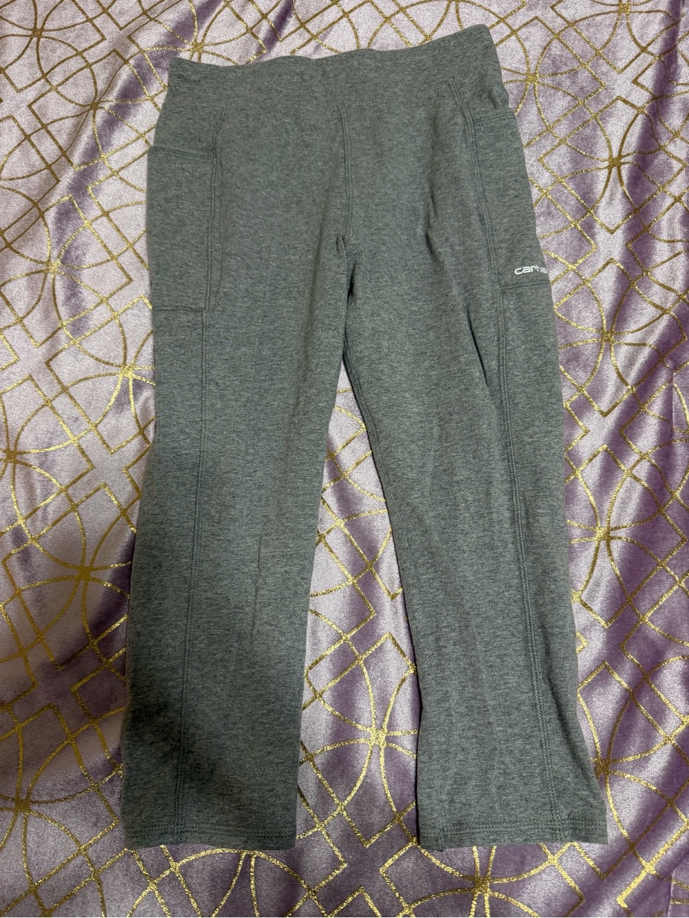 💥 KIDS Girls Carhartt Gray Active Pull-On Capris